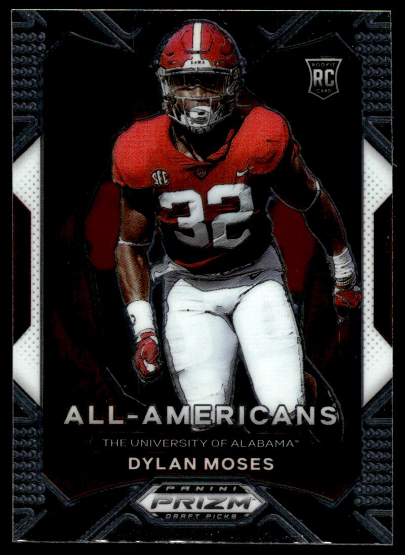 2021 Panini Prizm Draft Picks Collegiate Dylan Moses Rookie Alabama Crimson Tide