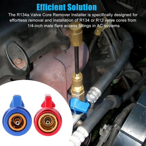 Valve Core Quick Remover Installer R134A High Low Pressure Tool Air Conditioning - Picture 2 of 9