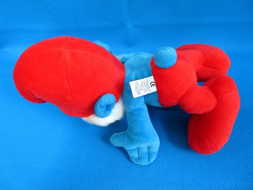 12" TALL PAPA SMURF blue PLUSH soft toy Schtroumpf doll PEYO TRUDI vintage 1999 - Picture 5 of 6