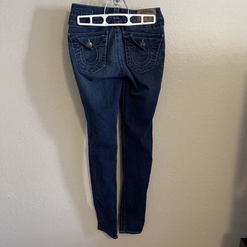 True Religion Jeans Womens 26 Denim Skinny Low Rise Medium Wash USA Serena 25x30 - Picture 9 of 15
