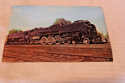 1969 Audio Visual Giant Post Card Union Pacific Steam Locomotive #8444