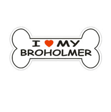 7" love my broholmer dog bone bumper sticker decal usa made