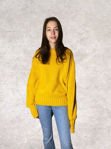 Vintage Anos 70 MK hoje Cabo Knit Suéter Amarelo, Excelente Estado Usado, Raro, Xl feminino | eBay