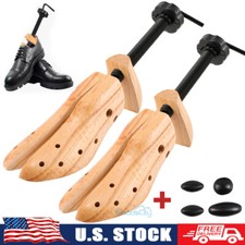 Wooden Shoe Stretcher, 2-Way Adjustable Length  Width for Men Women Size 5-13