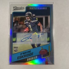 2022 Panini Classics Rookies Auto Dwayne Eskridge #169 Rookie RC