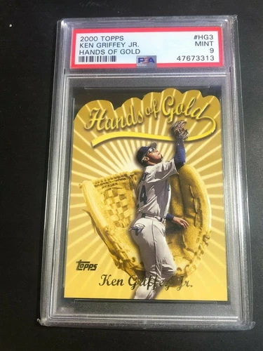 Ken Griffey JR 2000 Topps Hands of Gold Die-Cut Card #HG3 Graded PSA 9 MINT