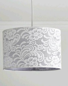 white lace lampshade