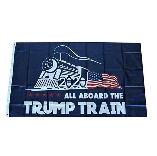 3x5 Ft Trump All Board the Trump Train President Donald MAGA Flag US Train - Picture 2 of 3