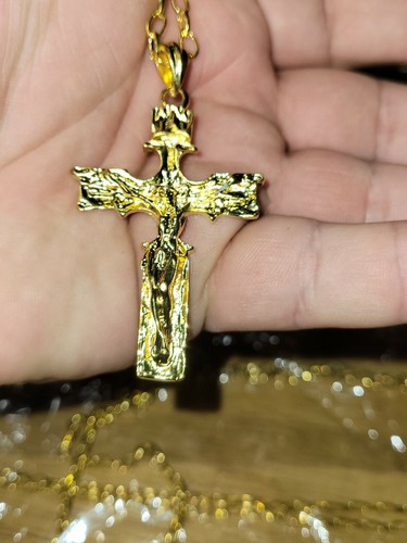 (10) Random Gold & Silver Tone Faux Cross dollar money Pendant Necklace Chain - 第 8/12 張圖片