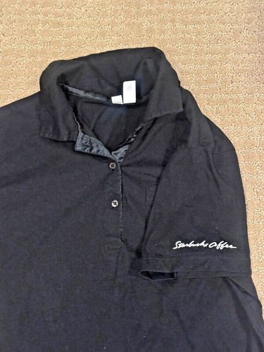Starbucks Employee Polo Shirt - Women's Black Short Sleeve - Size Large - Picture 3 of 4