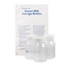 Abbott Sterile Breast Milk Storage Bottles w/Cap 3/Pack 4 fl oz Reusable