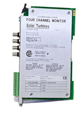 Bently Nevada 132417-01 Four Channel 2201 Monitoring System I/O Module 190662-26