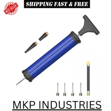Portable Air Pump Kit with Needle,Nozzle, Extension Hose for Soccer Basketball