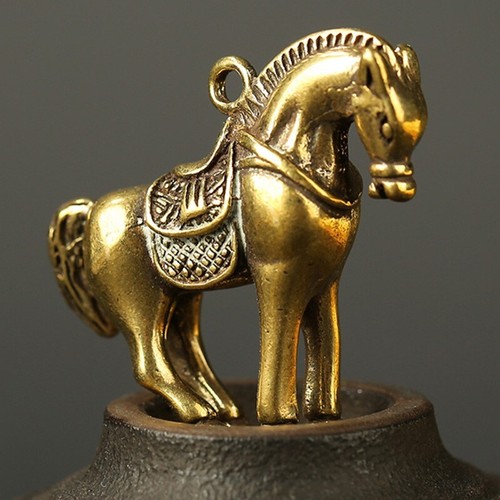 Statue Pendant Amulet Car Mini Vintage Brass Animal Miniature Keychain