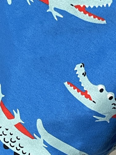Hanna Andersson Boys Swim Trunks Blue Alligator Swim Shorts Size 5 - Picture 4 of 11