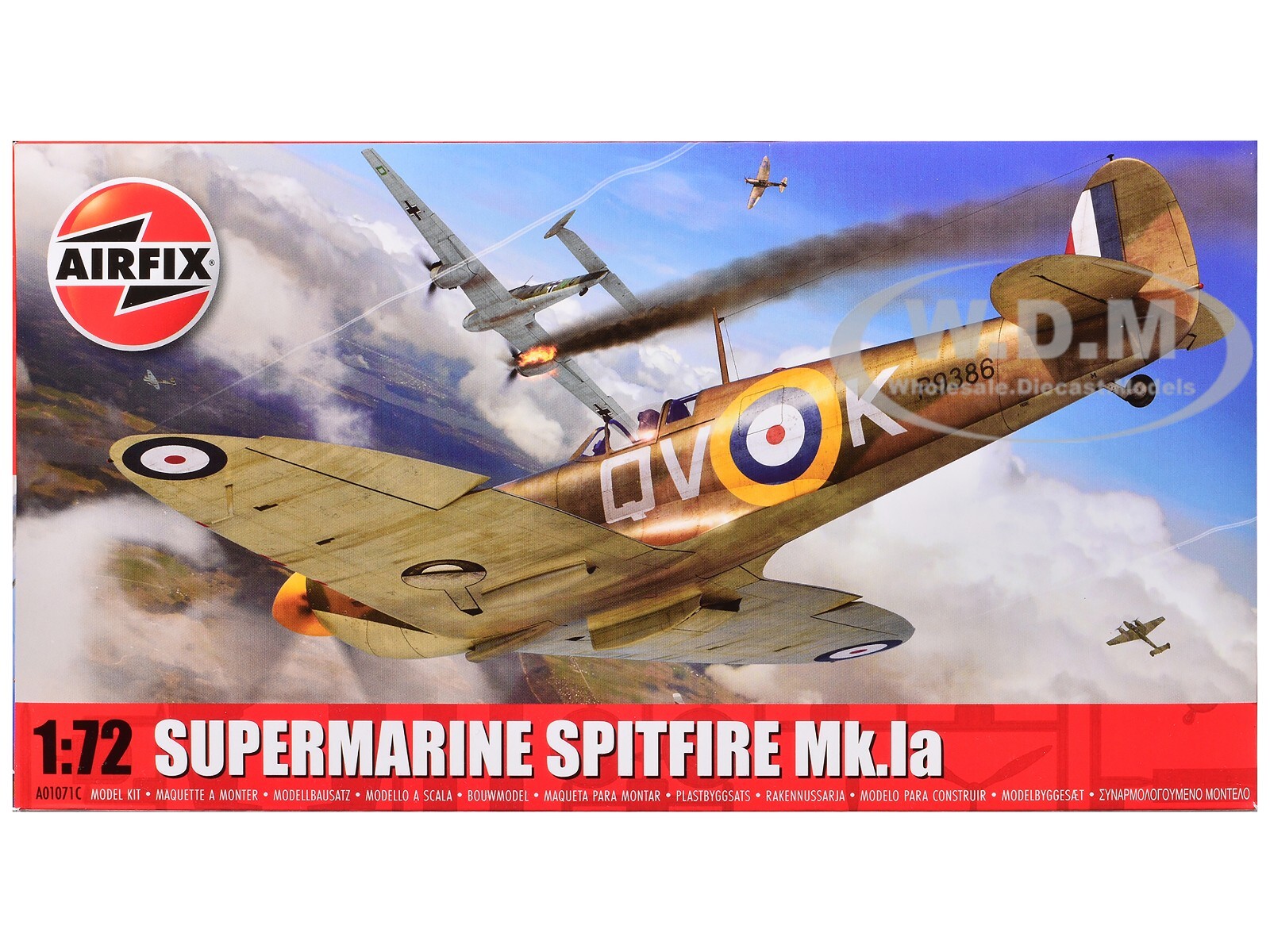 НАБОР МОДЕЛЕЙ SUPERMARINE SPITFIRE MK 1-ГО УРОВНЯ.САМОЛЕТ IA 1/72 ОТ AIRFIX A01071 C