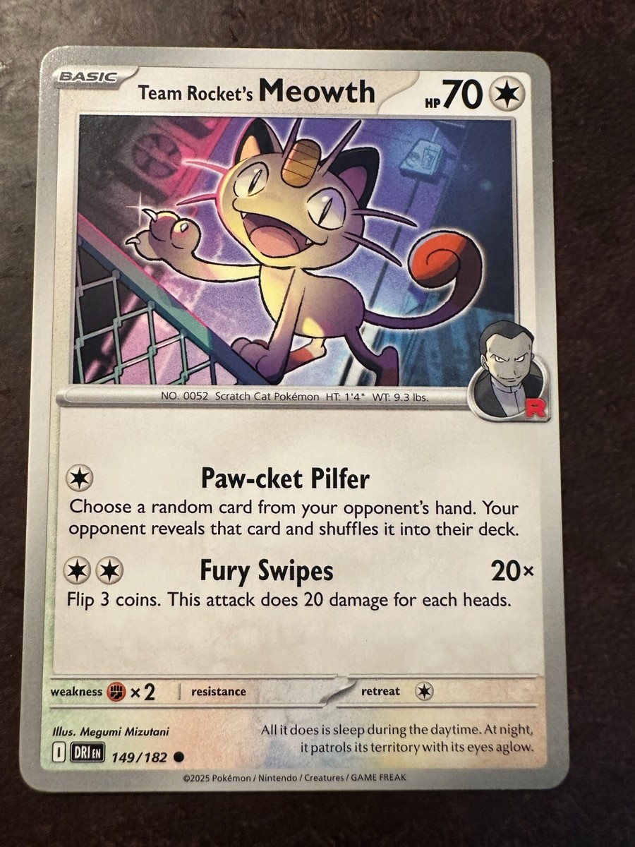 Team Rocket's Meowth 149/182 Destined Rivals NM | eBay