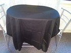 Table Cover in a Black Polyester Fabric Size 208cm x 145cm (Black 938)