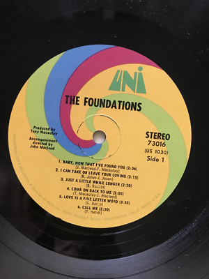 希少！厚岸 ニューボーン New Born Foundations 1 FOUNDATIONS: “BABY, NOW THAT I'VE FOUND YOU” (1968) UNI CATALOG