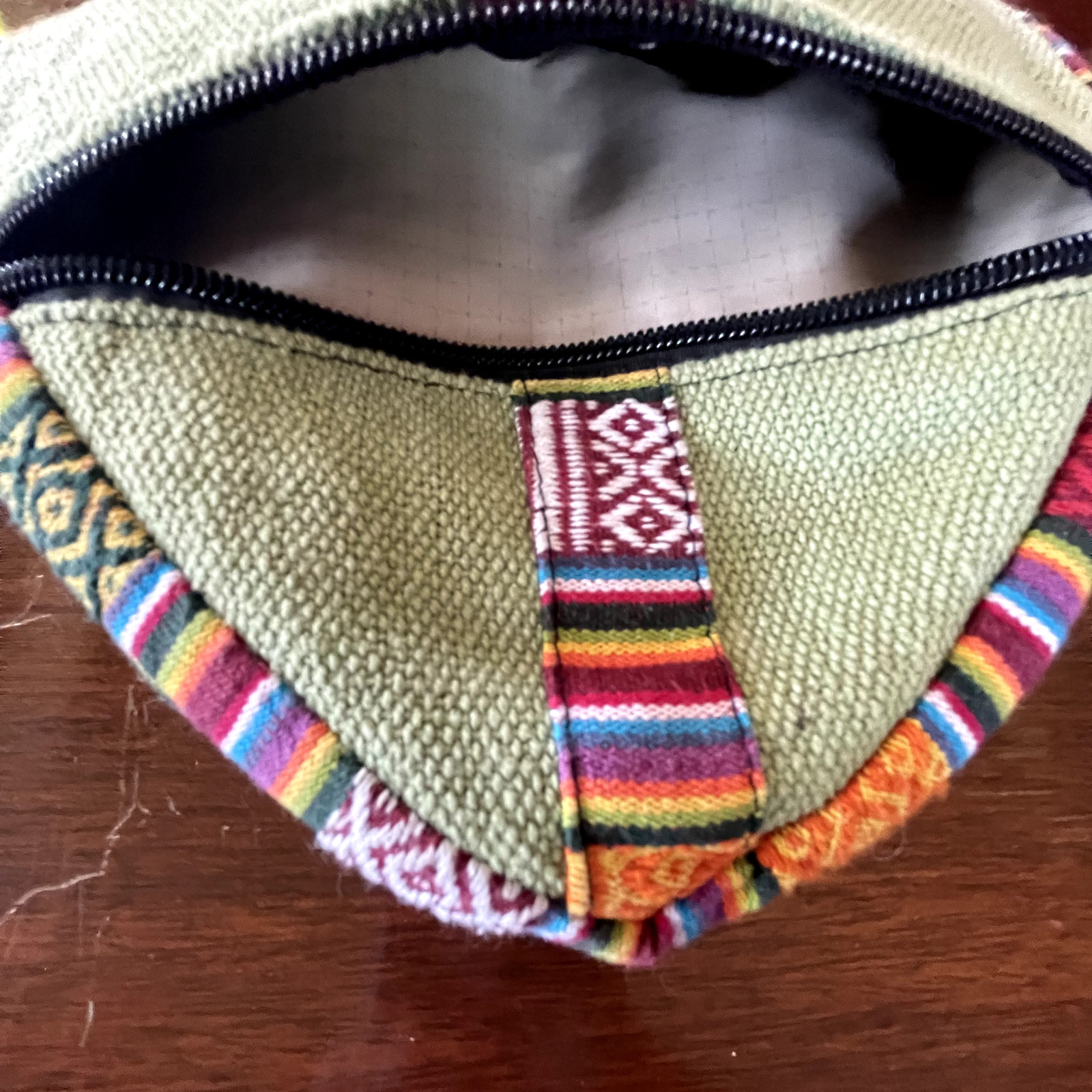 Collapsable Zip up Pouch Hemp Backpack - image 4