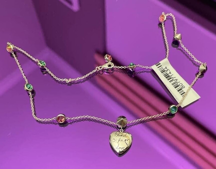 【Gucci】 Blind for Love Necklace Silver Vintage-Sterling-Silver-Gucci-