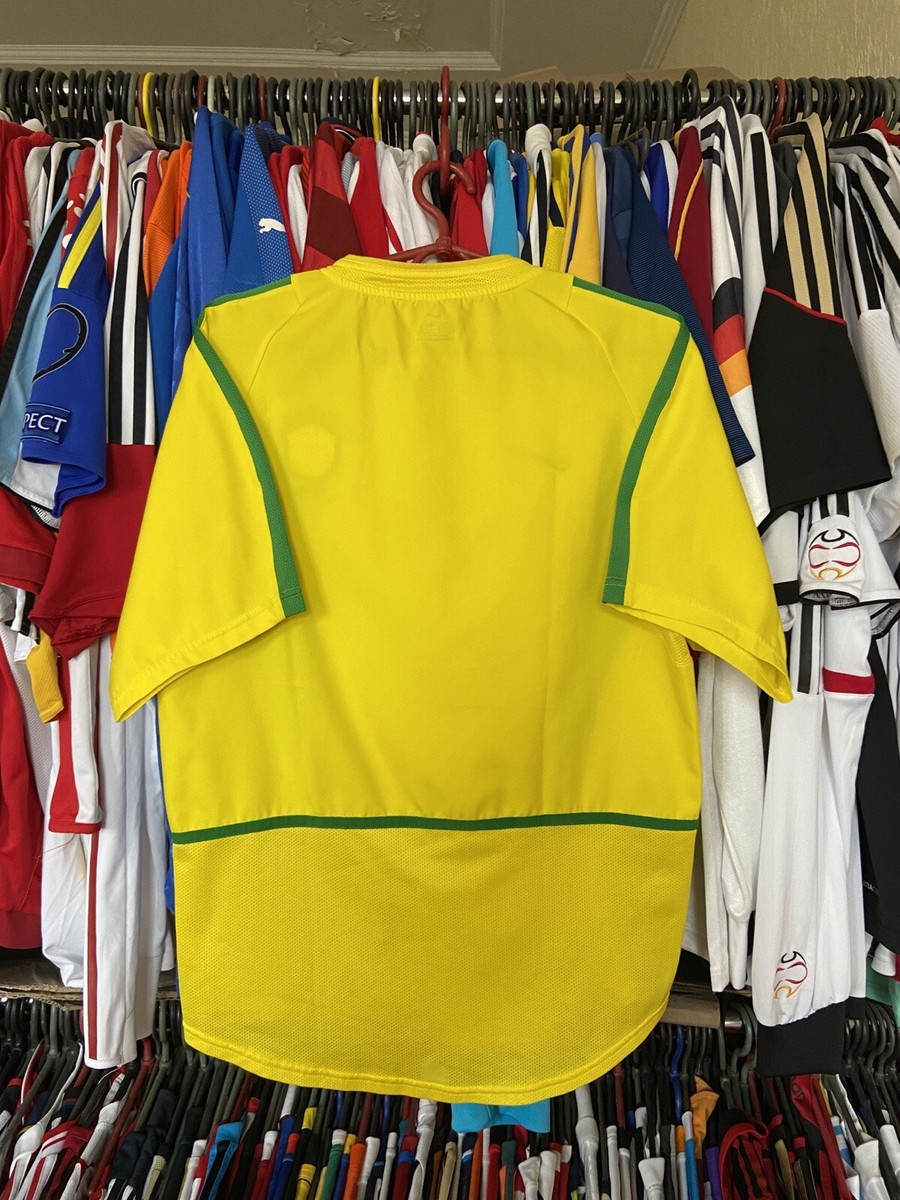 BRAZIL 2002 2004 HOME FOOTBAL SHIRT SOCCER JERSEY NIKE 113382 sz S