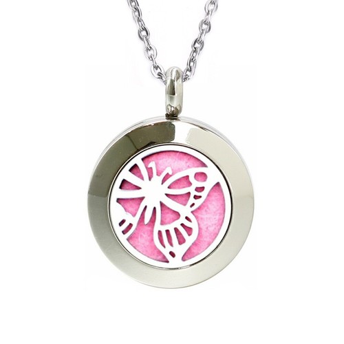 Collar Colgante Aroma Acero Inoxidable 20mm Perfume Aceite Esencial Difusor - Imagen 13 de 93