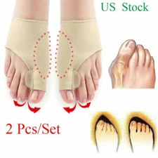 2Pcs Hallux Valgus Bunion Corrector Orthopedic Adjuster Brace Foot Toe Separator