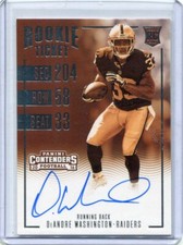 2016 Panini Contenders Rookie Ticket Sepia DeAndre Washington Rookie Auto