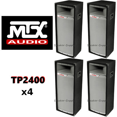 4 MTX TP2400 12'' 400-Watt 2-Way Loud Cabinet Tower Pro DJ PA Audio Speakers Set