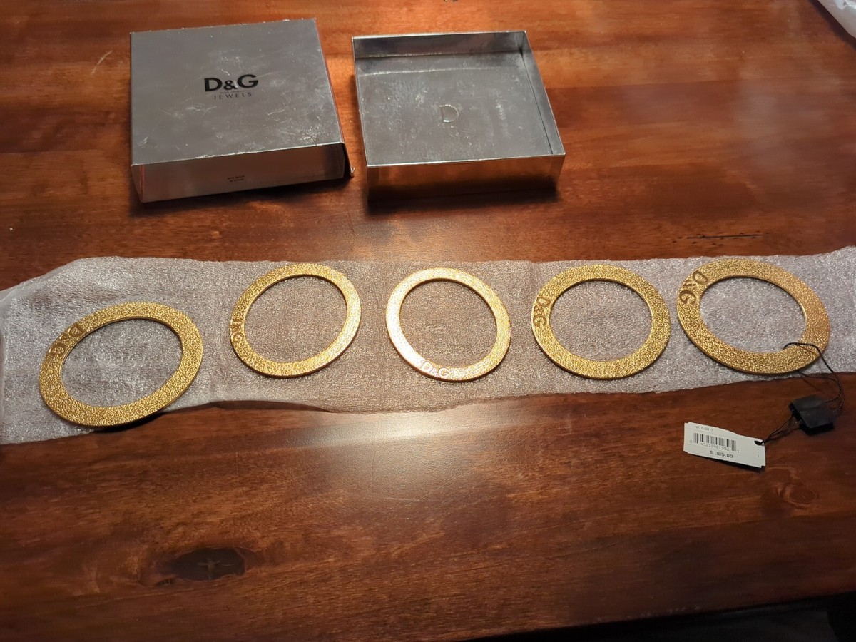 Designer Dolce Gabbana Brass Bangles Bracelets New D&G NOS | eBay