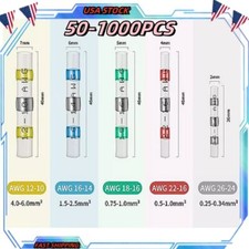 1000-50X Solder Seal Wire Connectors Butt Terminal Insulated Wire Connectors