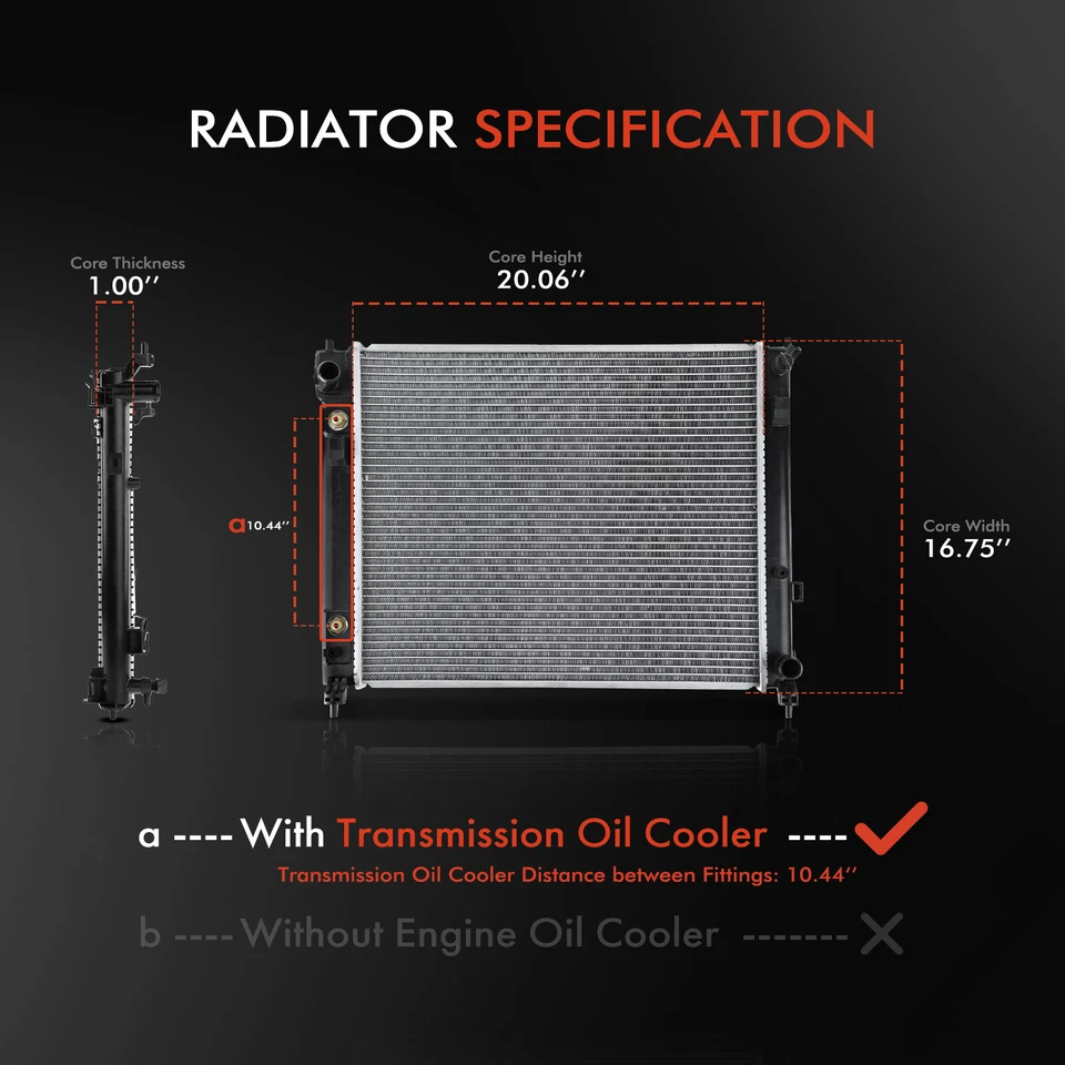 自动变频器 散热器带Trans。 油冷却器适用于日产 Micra Versa versa Note — 第 3/4 张图片