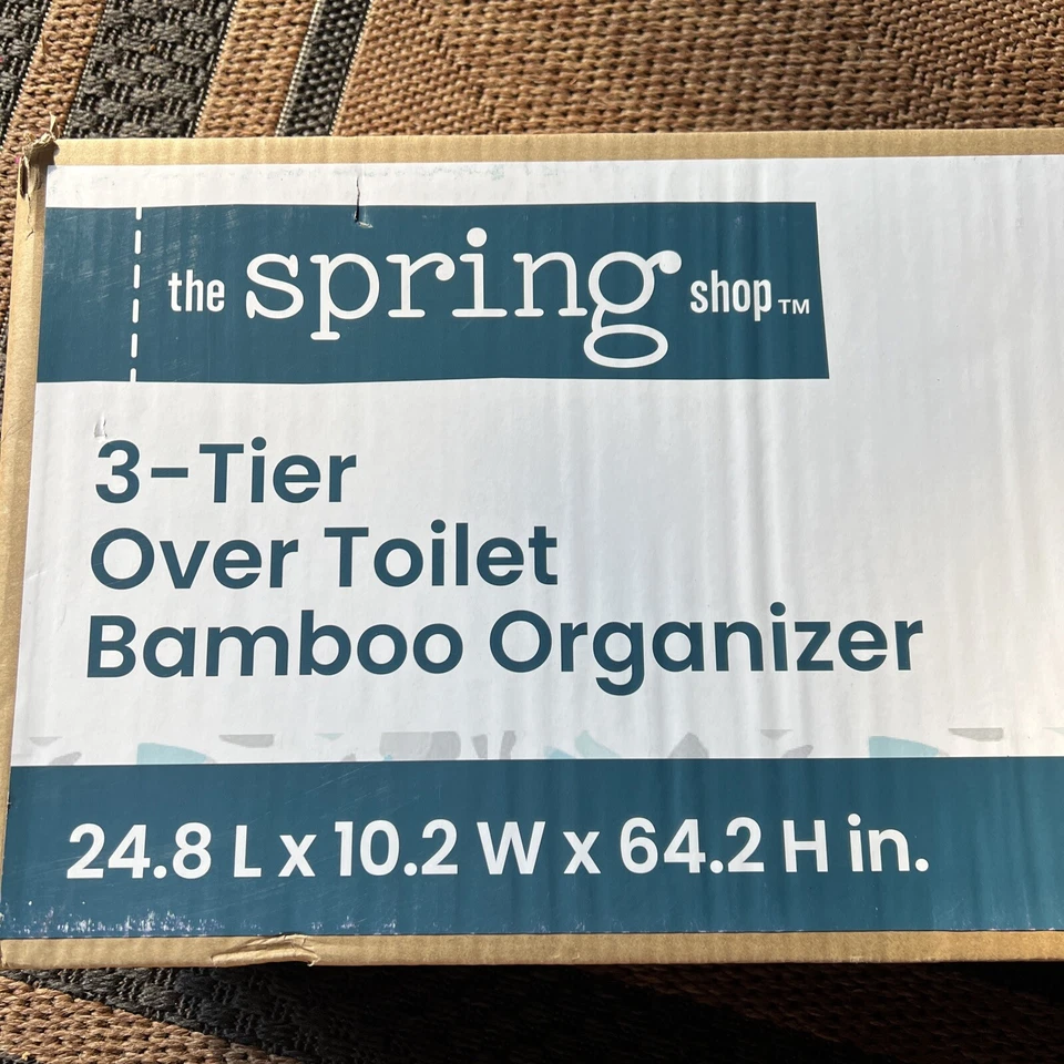 3 Tier Over Toilet Bamboo Organizer Adjustable 24.8 L x 10.2 W x 64.2 H inches - Image 4 of 4