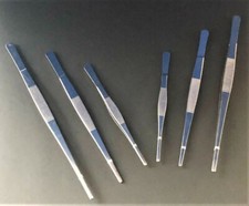 6pc EXTRA LARGE STAINLESS STEEL TWEEZERS SET SERRATED TIPS 8" 10" 12" TW2-408