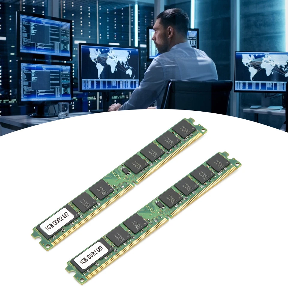 2PCS 1G DDR2 PC2-5300 667MHz 240PIN Memory Module For Desktop Memory RAM BST - Image 2 of 4