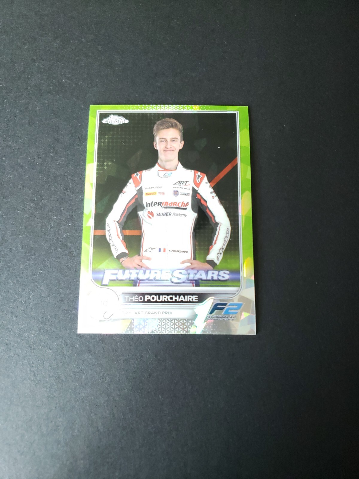 2022 Topps Chrome Sapphire Formula 1 F1 Theo Pourchaire Chartreuse /199 #86