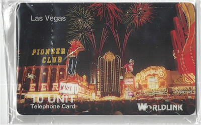 TK 29b Telefonkarte/Phonecard Worldlink 10u Las Vegas mit Feuerwerk Aufl. 6000