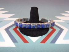 FEDERICO JIMENEZ Sterling Silver and Lapis Bracelet - 6 3/4 Inch - 34 Grams