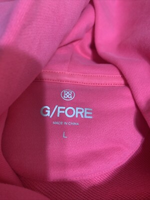 G/Fore Birdies Oversized mens Large Pink Sweatshirt Hoodie NE WNWT