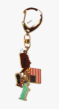 United States of America USA American Flag Liberty Statue Eagle Key Chain Fob
