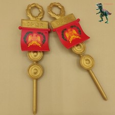 X2 Playmobil étendard doré romain-drapeau de légion-SPQR-aigle prétorien