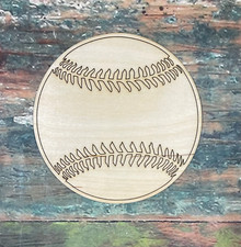 Baseball Logo, Outline, Blank Baseball, Wall - Door Hanger or Cutout