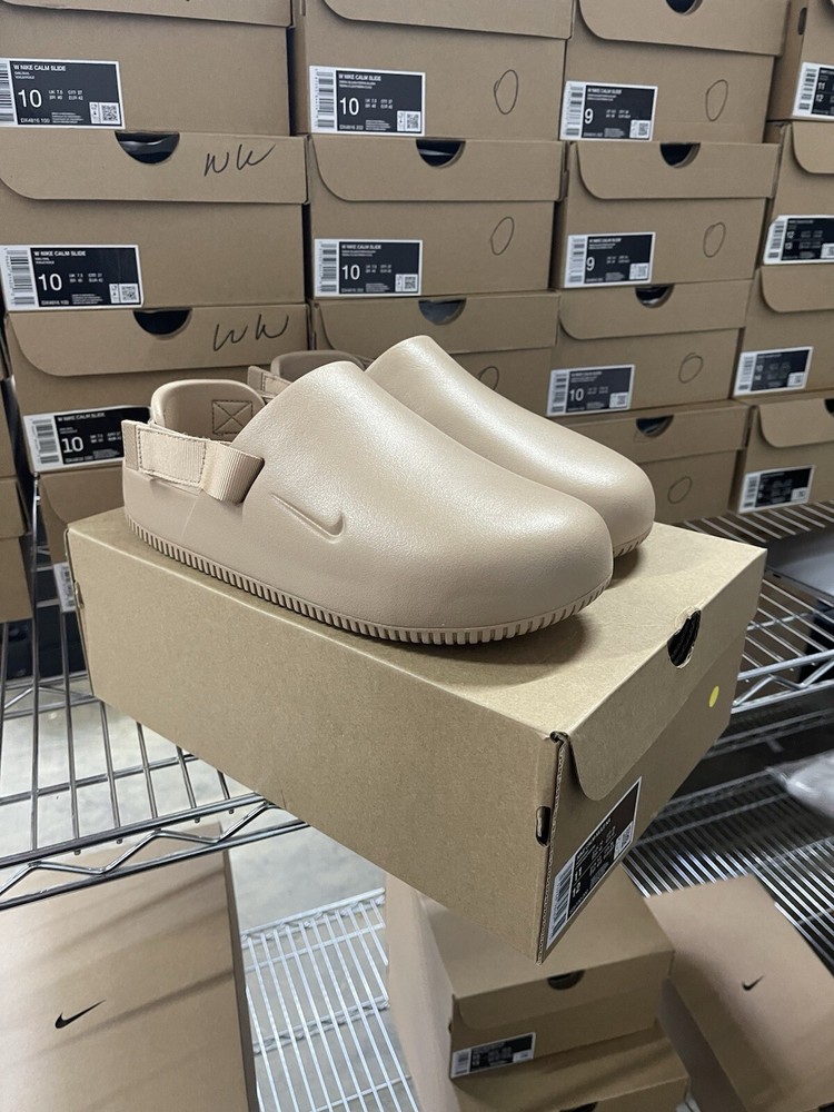 Nike Calm Mule Slide NA Light Brown Hemp FD5130-200 Men's size 5-12