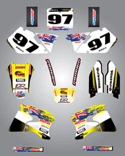 Full  Custom Graphic  Kit -AUSSIE PRIDE - Suzuki RM 125 - 250 / 1996 - 1998