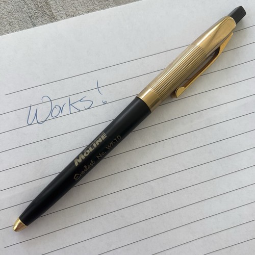 Vintage Minneapolis Moline Advertising Pen Everlast No. WF-10 Black Gold WORKS!