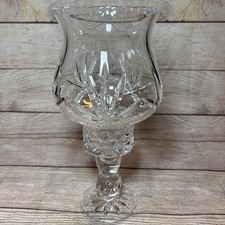 Clear Crystal Large 11" Tall Hurricane Candle Lamp Holder