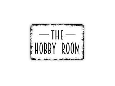 The Hobby Room Sign | Craft Room Wall Decor for Creative Space Home