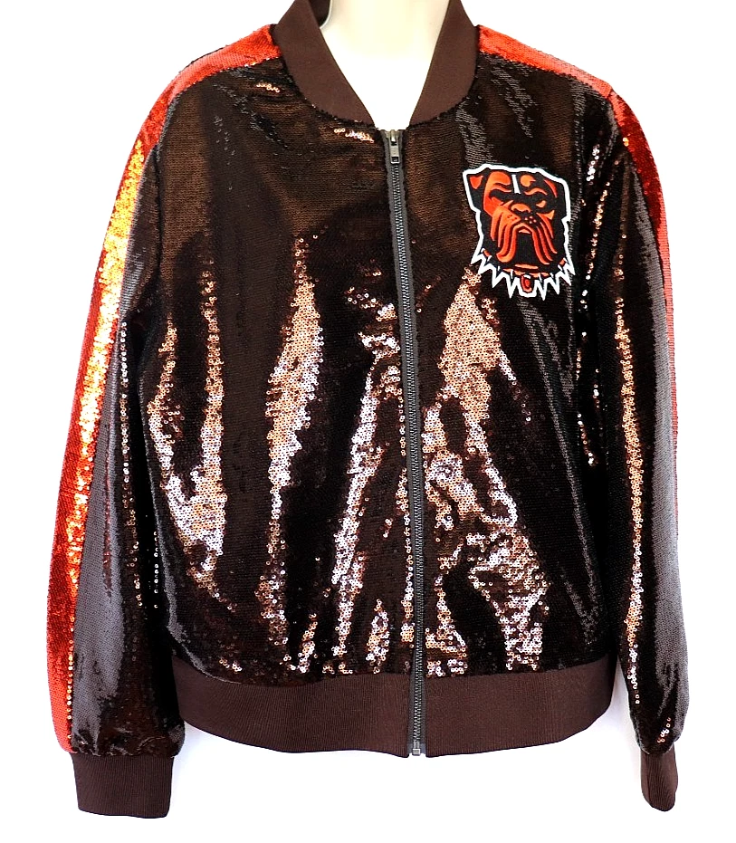 *NUEVO CON ETIQUETAS* Chaqueta ombre de lentejuelas NFL con licencia para damas, elige tu equipo/talla (precio de venta sugerido por el fabricante 160 USD) Foto 4 de 4