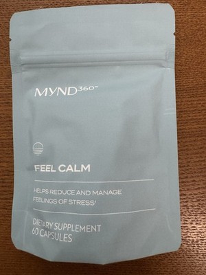 Nu Skin Nuskin MYND 360 FEEL CALM , REDUCE FEELINGS OF STRESS, 60 CAPSULES - NIP